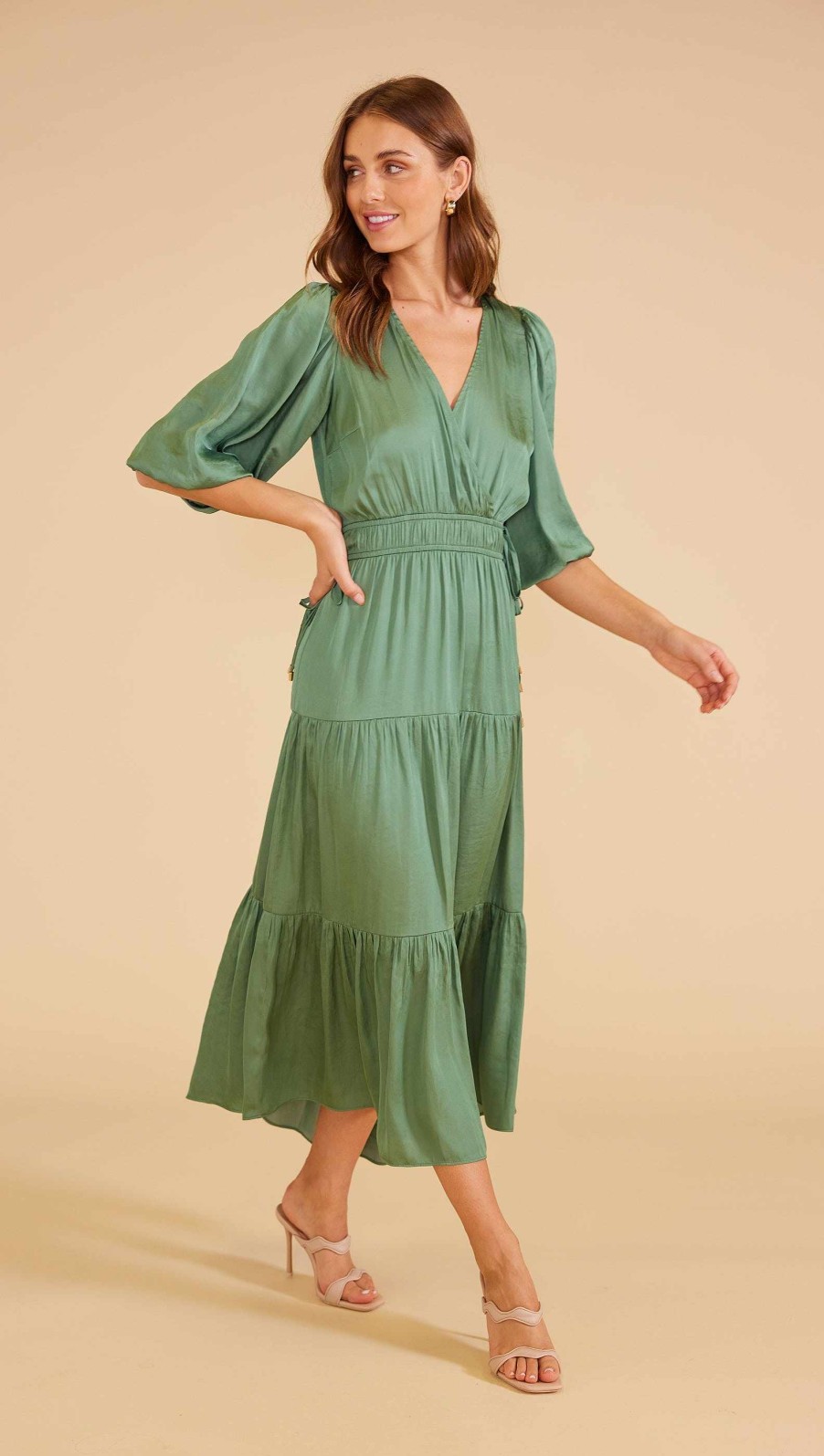 Dresses MINKPINK | Ryleigh Midi Dress Sage