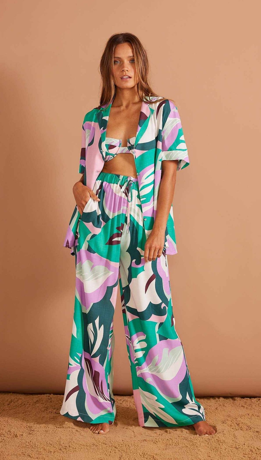 Clothing MINKPINK | Brisa Marina Shirt Tropical